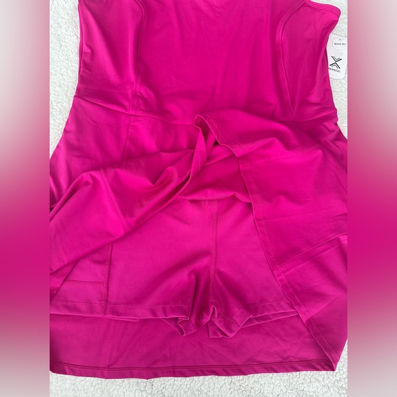 NWT Petite XL Full Coverage Women's One Piece Swimsuit, Skirt with Shorts Under - Picture 3 of 10